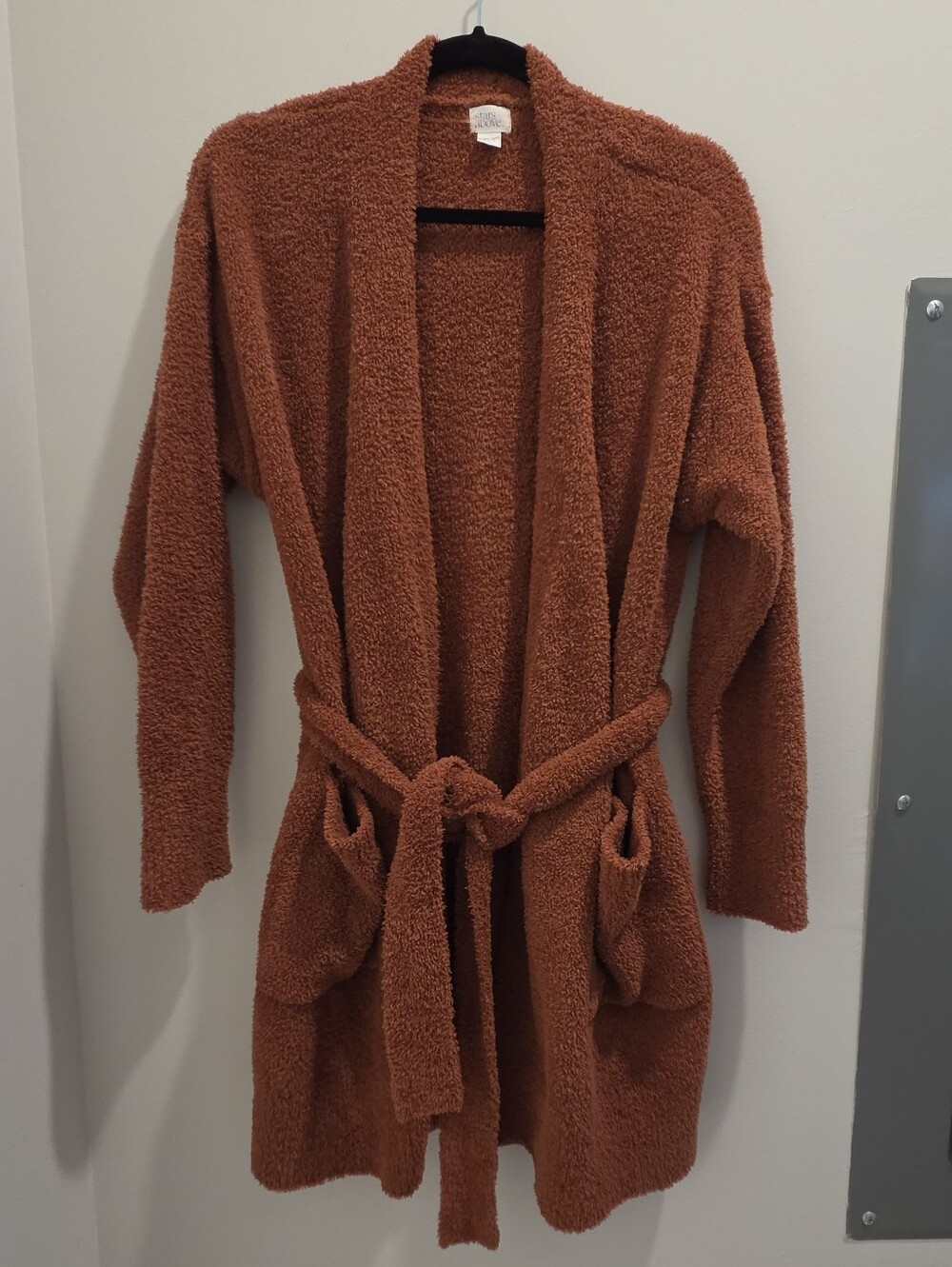 Teddy Sherpa Robe Plush Fleece Cozy Soft Bathrobe Loungewear Spa